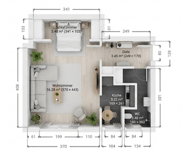 Pronájem bytu 1+kk • 30 m² bez realitkyPostallee 27, , Severní Porý... - Photo 3