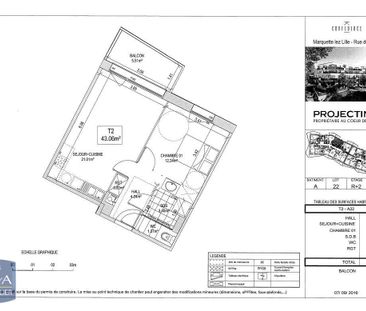 Location Appartement 2 pièces 43m² MARQUETTE LEZ LILLE 59520 - Photo 2