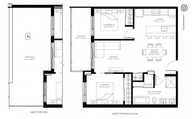 Condo construction 2023 de 2 chambres offert en location semi-meublé - Photo 1