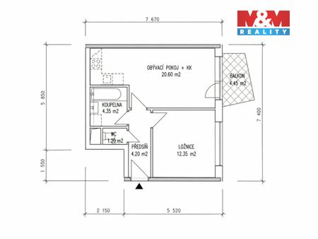 Pronájem bytu 2+kk 45 m² - Фото 3