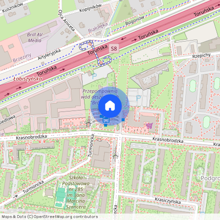 ul. Krasnobrodzka, Bródno-Podgrodzie, Targówek, Warszawa, mazowieckie