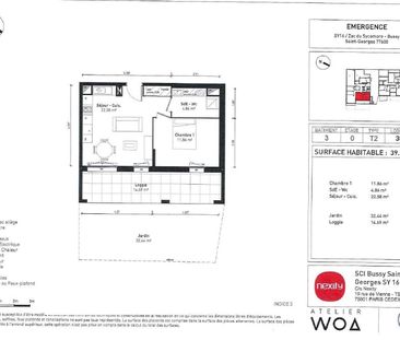 location Appartement T2 DE 39.1m² À BUSSY ST GEORGES - Photo 5
