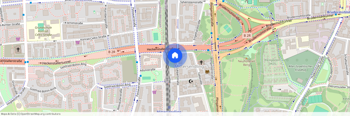 Leipartstraße, 81369 München Sendling ca. 4, 5 km south-west of Munich-center