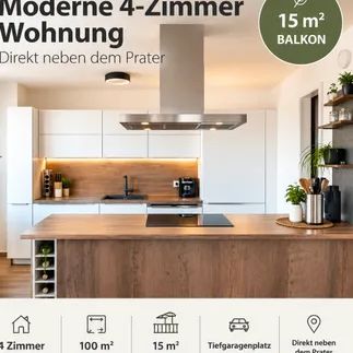 Im Korso großzügige 4-Zimmer-Wohnung mit Balkon, Tiefgaragenplatz (optional) & unverbautem Grünblick nahe Prater - Photo 1
