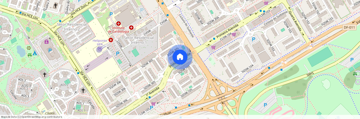 SQSW 105 Bloco C, Setor Sudoeste, Brasília, DF, 70670423