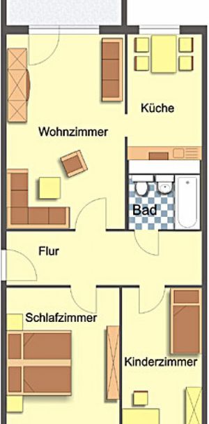 Wohnung, 3 Zimmer (69,08 m²) - Photo 1