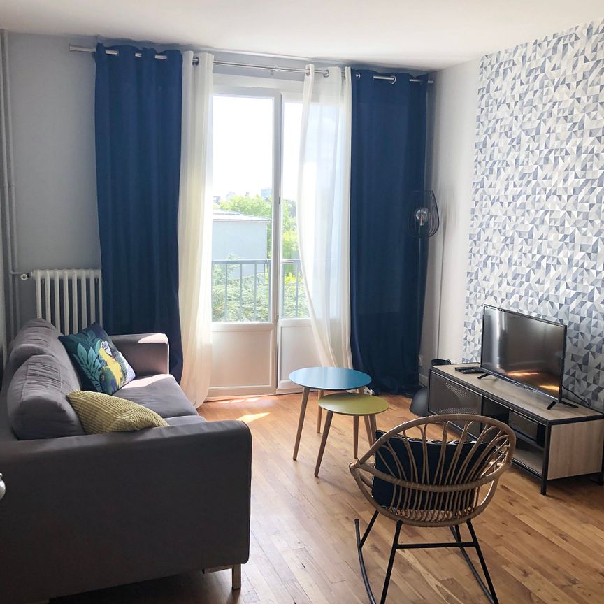 1 chambre meublée à louer dans Colocation T4 avec 2 sdb et parking – Rennes haut St-Helier rue de Vern 470€ cc - Photo 1