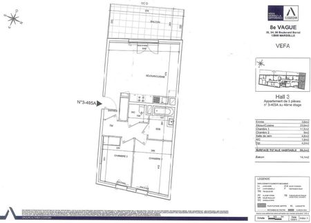location Appartement T3 DE 59.2m² À MARSEILLE - Photo 5