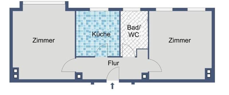 Zentral gelegene Wohnung im 2. OG - Foto 1