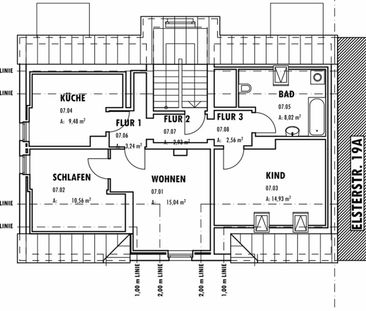 Hübsche 3-Raum-Dachgeschosswohnung mit Sichtbalken an den Elsteraue... - Photo 1