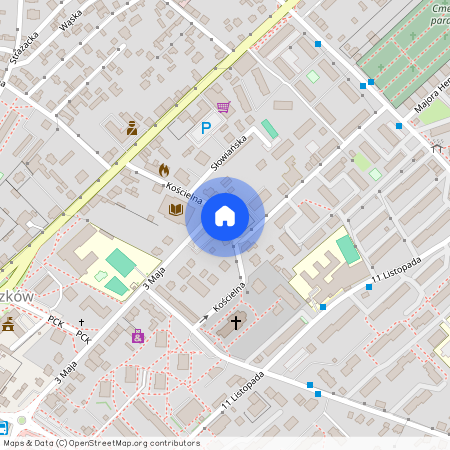 ul. Kościelna, Myszków, myszkowski, śląskie