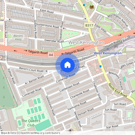 Barons Court Road, West Kensington, London, W14