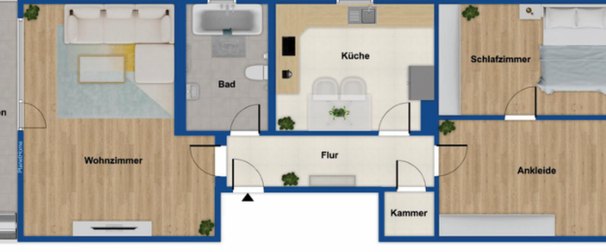 3-Zimmer-Wohnung mit Einbauküche, Balkon, Garage, Schwedenofen - Foto 1