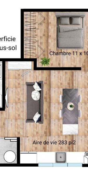 3 1/2 location long terme à Val-David - Photo 2