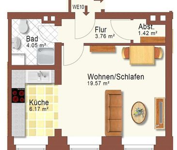 kleine 1- RWE mit Einbauküche im Zentrum von Görlitz ! - Foto 6