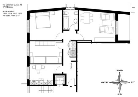 3.5 Zimmer, 70 m², 4. Stock - Photo 2