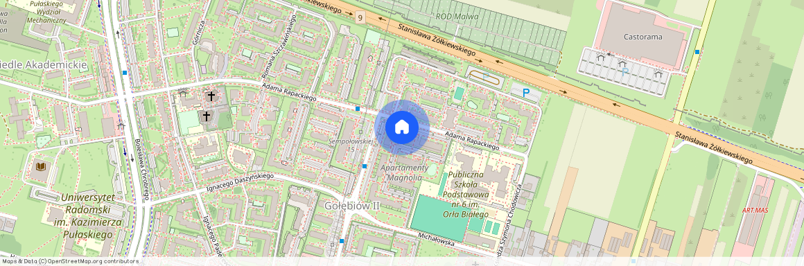 ul. Adama Rapackiego, Gołębiów II, Radom, mazowieckie