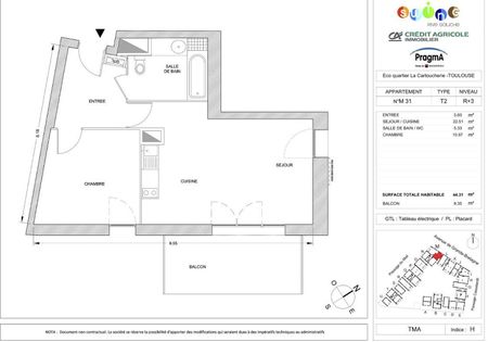 location Appartement T2 DE 44.31m² À TOULOUSE - Photo 3