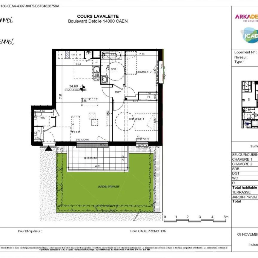 Appartement à louer 3 pièces 64.17m² - Photo 2