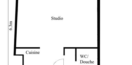 Spacieux appartement de 1 pièce au 1er étage - Foto 2