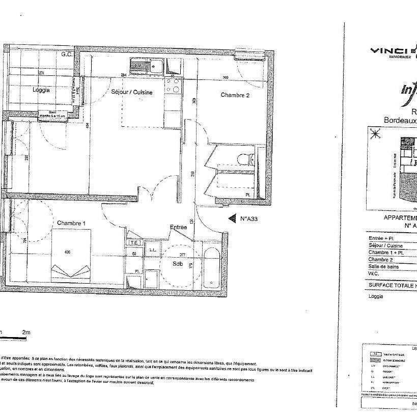 Location Appartement 3 pièces 59m² BORDEAUX 33000 - Photo 2