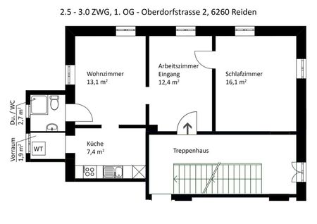 3 Zimmer, 53 m², 1. Stock - Photo 5