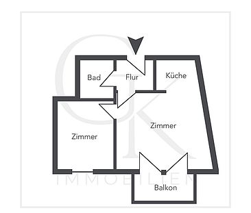 Zentral, hell & charmant: 2-Zimmer-Wohnung mit Balkon - Photo 5