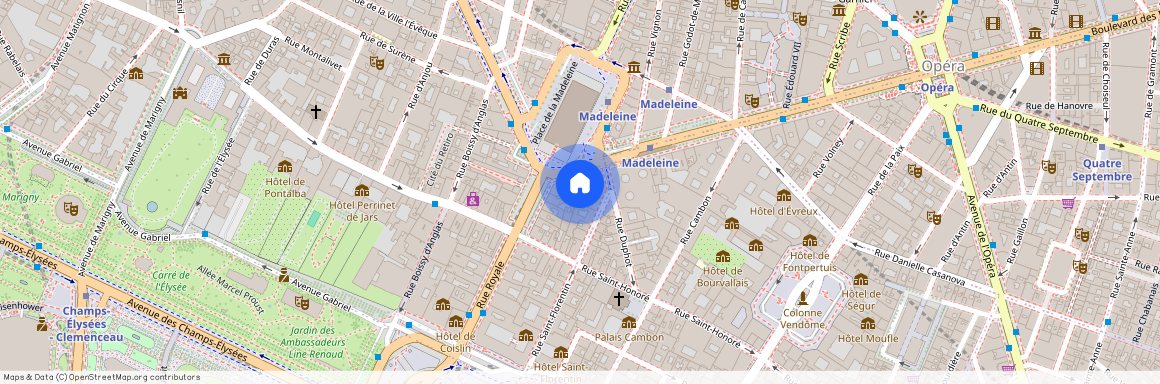 Suberbe trois pièces meublé Place de la Madeleine, Paris 8Ème