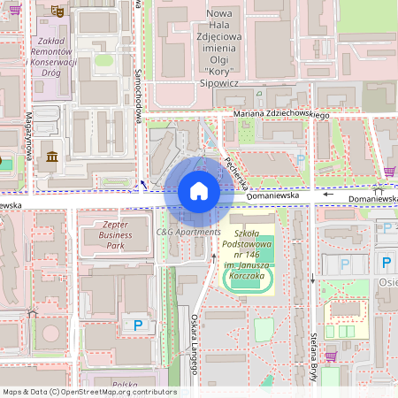 ul. Domaniewska, Ksawerów, Mokotów, Warszawa, mazowieckie