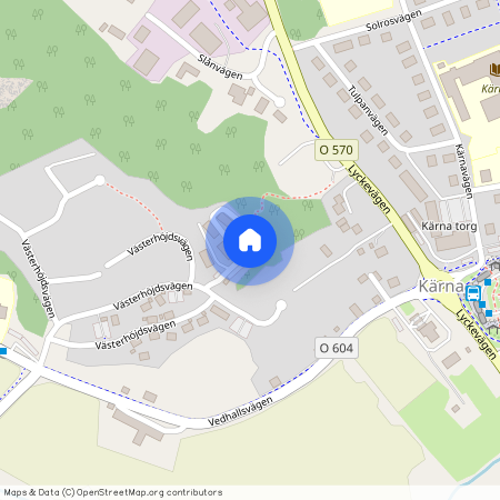 Västerhöjdsvägen, Kärna