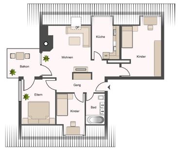 Appartement mansardé avec cheminée confortable à Sonnenfeld - Photo 5