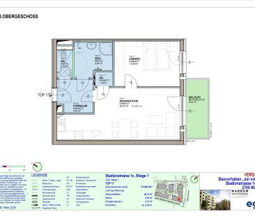 2-Zimmer-Wohnung mit Balkon, Top 17 - Foto 2