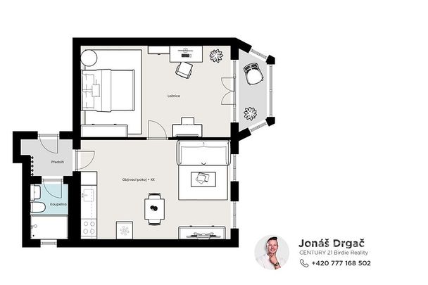 Pronájem bytu 2+kk 54 m² - Фото 1