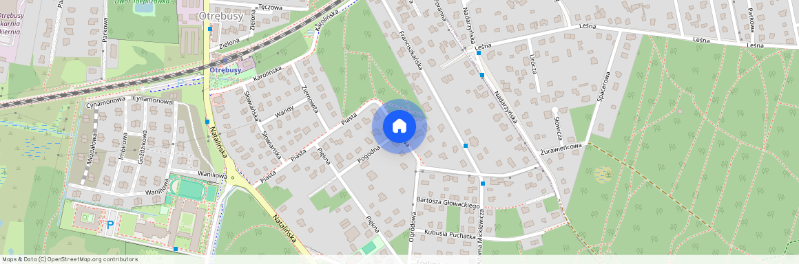 ul. Baśniowa, Otrębusy, Brwinów, pruszkowski, mazowieckie