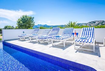 LONG-TERM RENTAL FROM SEPTEMBER 2026. Modern villa with pool and sea views for rent in Moraira.