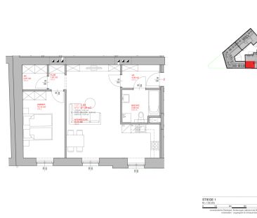 57,39 m² | 1. OG mit Lift | Sofortbezug | 2 Zimmer | € 749,- all-in... - Foto 5
