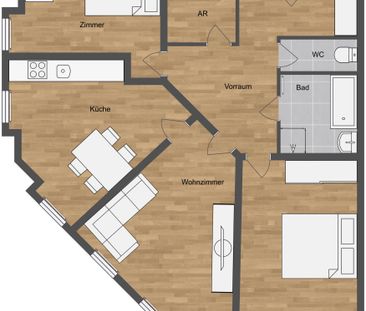 Große 3 Zimmerwohnung - Foto 1