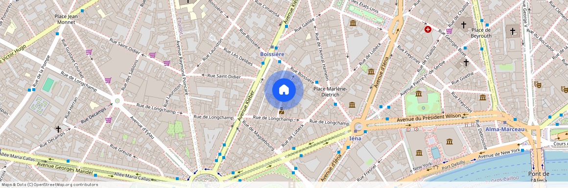 Rue du Bouquet de Longchamp entre Rue Boissière et Rue de Longchamp 75116 Paris (16e arrondissement)