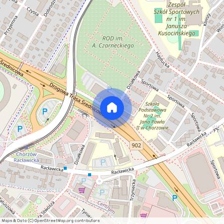 ul. Działkowa, Klimzowiec, Centrum, Chorzów, śląskie