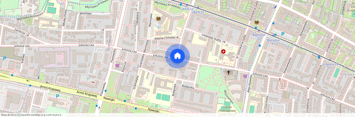 ul. Juliusza Lea, Łobzów, Krowodrza, Kraków, małopolskie