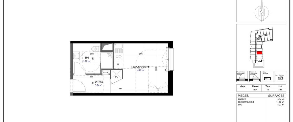 location Appartement T1 DE 22.98m² À JOUE LES TOURS - Photo 1