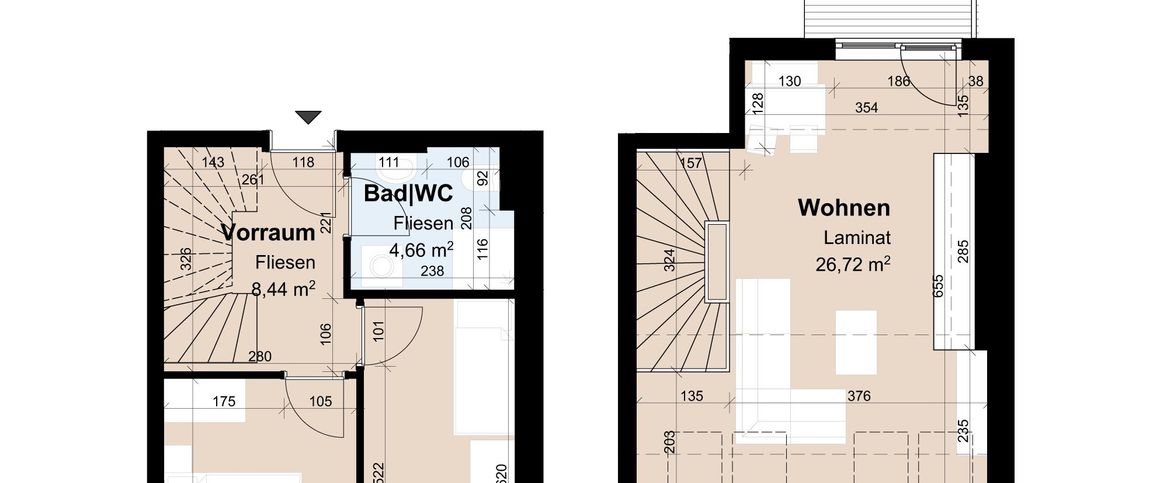 Geförderte Mansardenwohnung mit Terrasse im 4. Stock - Photo 1