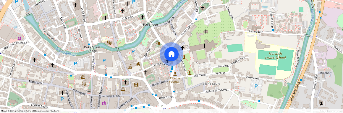 Opposite the Cathedral, Norwich, NR3