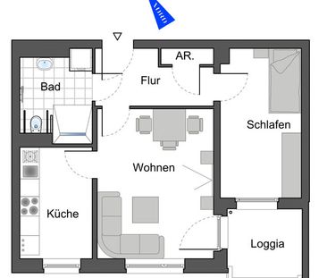 2-Zimmer-Neubauwohnung in Darmstadt-Bessungen - Foto 2