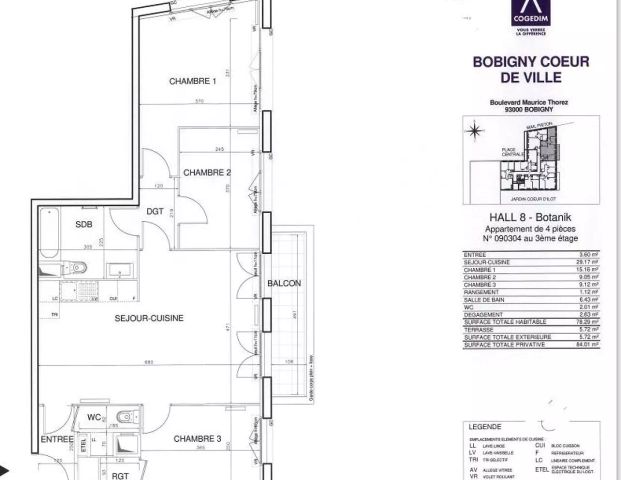 location Appartement T4 DE 78.3m² À BOBIGNY - Photo 1