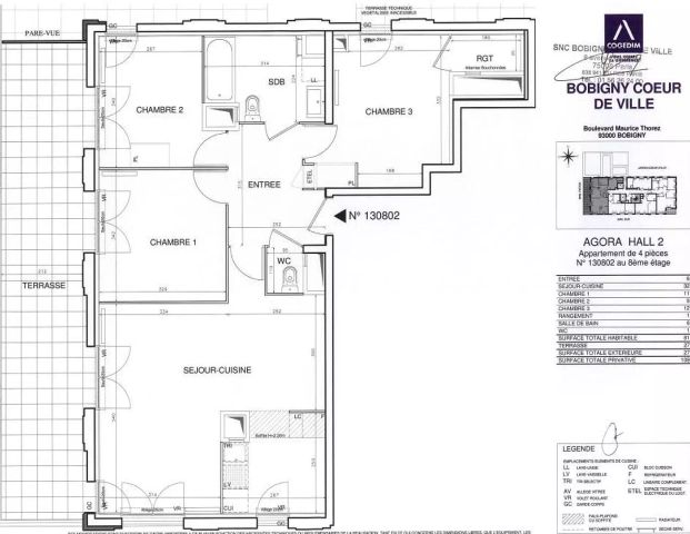 location Appartement T4 DE 82.8m² À BOBIGNY - Photo 1