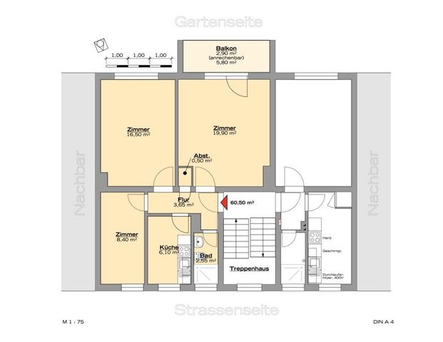 Wohnung zu vermieten, 2,5 Zi. mit Südbalkon, gerne an Studenten - Foto 1
