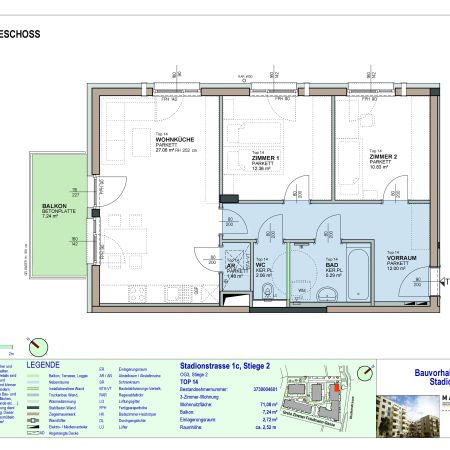 3-Zimmer-Wohnung mit Balkon, Top 14 - Foto 3