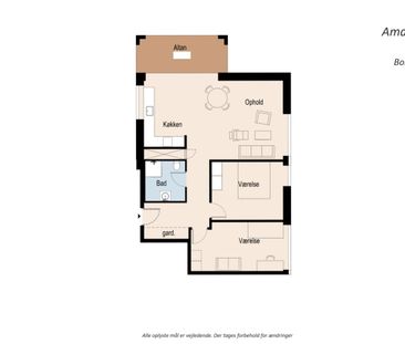 Flot 3 værelses lejlighed med altan - Foto 2