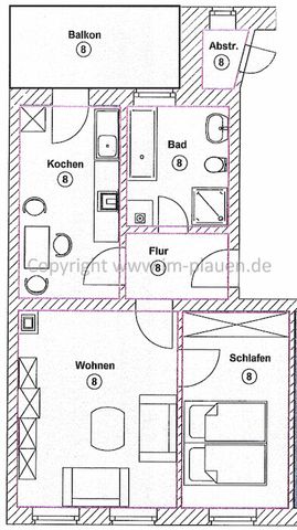 Syratal - 2 Zimmer mit moderner Badausstattung inkl. BW und Dusche - großzügiger Balkon - Foto 3